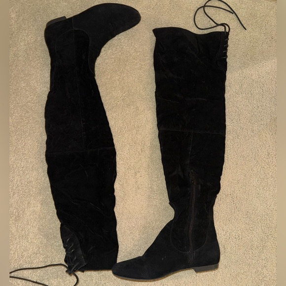 Black Over-the-Knee Women's Boots size 7 - Picture 2 of 4